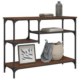 vidaXL Konsolbord med hyllor brun ek 100x35x75 cm 837786