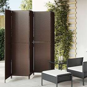 vidaXL Rumsavdelare 5 paneler brun konstrottning 365349