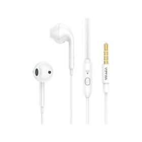 Wired Vipfan intra-auriculaire headphones M15 3,5mm jack 1m (white)