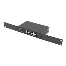 Lanberg RSFE-8P-2GE-120 Switch 8x100MB POE+ 2x 1GB Unmanaged Rack 10"/19" 120W