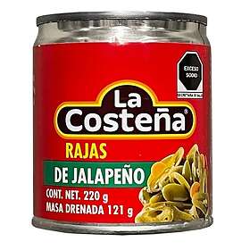 La Costeña Jalapeños en Rajas (Skivad Jalapeños) 220g