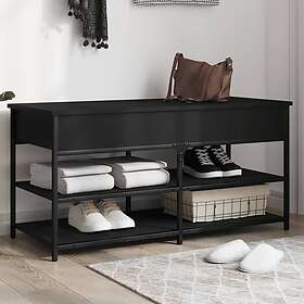 vidaXL Skobänk svart 100x42,5x50 cm konstruerat trä 839033