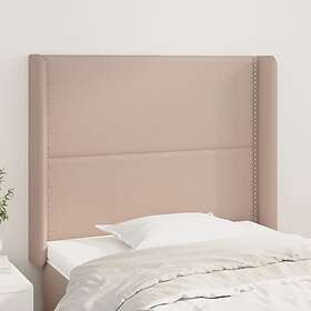 vidaXL Sänggavel med kanter cappuccino 93x16x118/128 cm konstläder 3119523