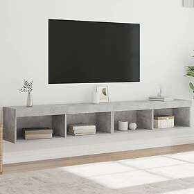 vidaXL TV Stand med LED-belysning 2 st betonggrå 100x30x30 cm 837162