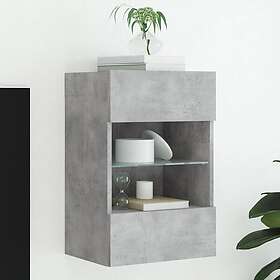 vidaXL Väggmonterad Support TV LED betonggrå 40x30x60,5 cm 837084