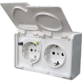 Norwesco 1860053 Vägguttag 2-vägs