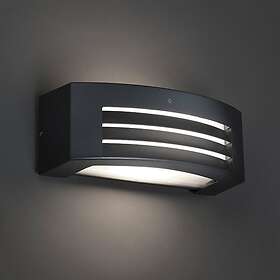 Qazqa Moderne vegglampe antrasitt IP44 Hurricane 1