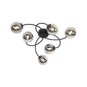 Qazqa med røykglass Athen 6-ljus