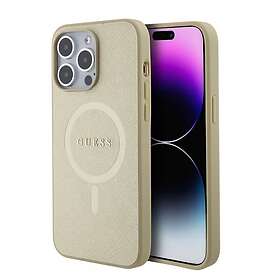 Guess iPhone 15 Pro Max Skal Saffiano MagSafe Beige