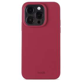 Holdit iPhone 15 Pro Skal Silikon Red Velvet