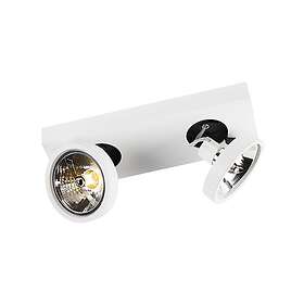 Qazqa Moderne spot white roterbar og vippbar Ga 2