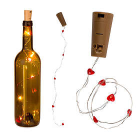 Ljusslinga till flaska Hjärtan