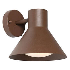 Qazqa Industriell utendørs vegglampe rustbrun konus IP44 Natas