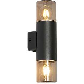 Qazqa Moderne utendørs vegglampe sort 2-lys IP44 Odense