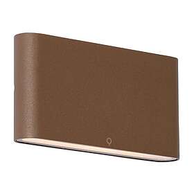 Qazqa Moderne utendørs vegglampe rustbrun 17,5 cm inkl. LED IP65 Batt