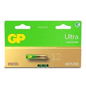 Gp Ultra Alkaline AAA Svanenmärkt 12-pack