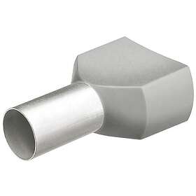 Knipex 9799375 Twin End Sleeve Grey Plastic Collar 12.0mm 2x4.00mm² 50-pack