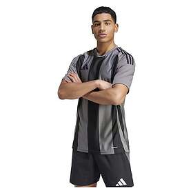 Adidas Striped 24 Short Sleeve T-shirt Grå 5-6 Years Pojke