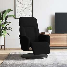 vidaXL Reclinerfåtölj med fotstöd svart sammet 356686