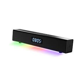 Stealth Light Up Soundbar with Digi Clock and Gaming Session Timer