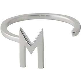 Design Letters Ring Silver A-Z M