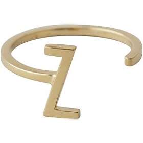 Design Letters Ring Gold A-Z Z