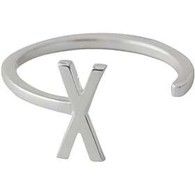 Design Letters Ring Silver A-Z X