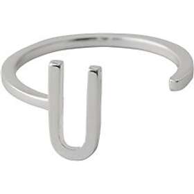 Design Letters Ring Silver A-Z U