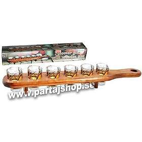 Snapsbräda med 6-pack Shotglas