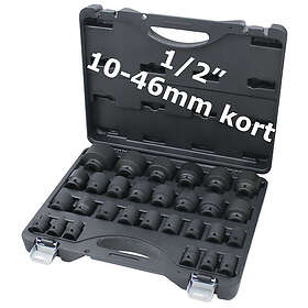 Bato Krafthylsor 1/2" 10-46mm kort. 29 delar.