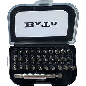 Bato 1/4" Bitssats svart. 31 delar