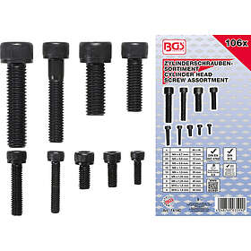 BGS Cylinderskruvarsortiment 6kt. 4-5-6-8-10mm. 106 delar