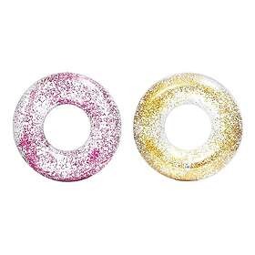 AMO Toys Intex Transparent Glitter Badring Rosa