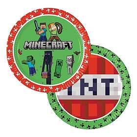 Globos Europe Papperstallrikar Minecraft 8-pack