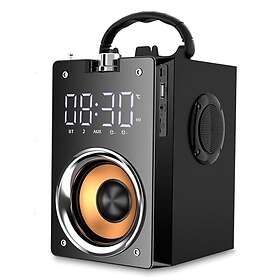 MTK Bärbar Uppladdningsbar Bluetooth-högtalare Musiksubwoofer Klocka