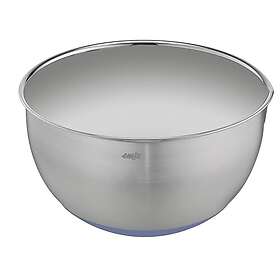 Emsa K32722 Prep&Bake blandningsskål i rostfritt stål 22 cm halkfri botten perfekt stabilitet pip för exakt hällning diskmaskinssäker reptål