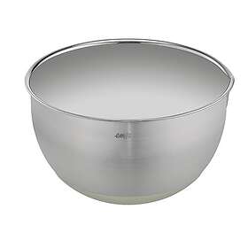 Emsa K32720 Prep&Bake blandningsskål i rostfritt stål 20 cm halkfri botten perfekt stabilitet pip för exakt hällning diskmaskinssäker reptål