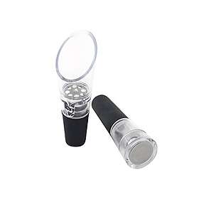 Fackelmann plugg av vin/dekanter, plast, klar/svart