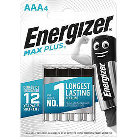 Energizer Max Plus AAA/E92 Batteri 4-Pack