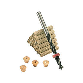 Wolfcraft Pluggborrset 6mm (inkl pluggar & djupstopp)