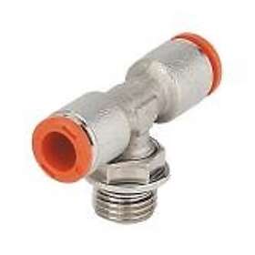 Metal Work Pneumatic Instickskoppling l T-koppling för 4x6mm 1/4"