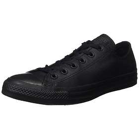 converse all star low leather black mono leather