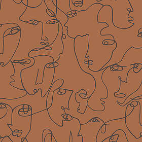 Grandeco Linear Visage Burnt Orange 91271