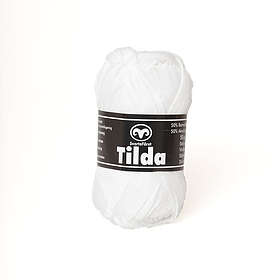 Svarta Fåret Garn Tilda 50g vit – Snow white 04