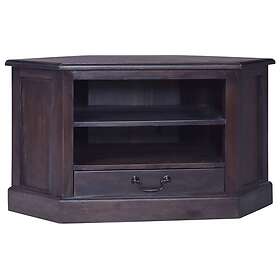 vidaXL TV-bænk för hörn ljussvart 80x40x49 cm massiv mahogny 337860