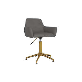 vidaXL Snurrbar matstol mörkgrå sammet 331119