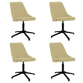 vidaXL Snurrbara matstolar 4 st grön tyg 3090213