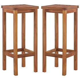 vidaXL Bar Stoolar 2 st massivt akaciaträ 44016