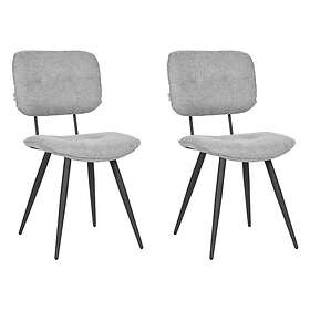 LABEL51 Matstol 2 st Lux 49x60x87 cm zinkgrå 443906