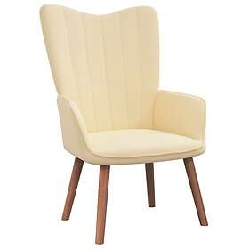 vidaXL Vilstol gräddvit sammet 327664